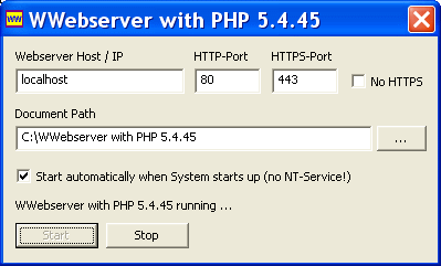 Windows Webserver for PHP